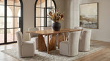 Sosa Solid Mango Wood Dining Table with Angular Base Light Brown — product image 7