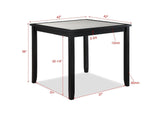 Salvador Light Gray Black Counter Height Set