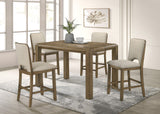 Cockrell Light Brown Rectangular Counter Height Set