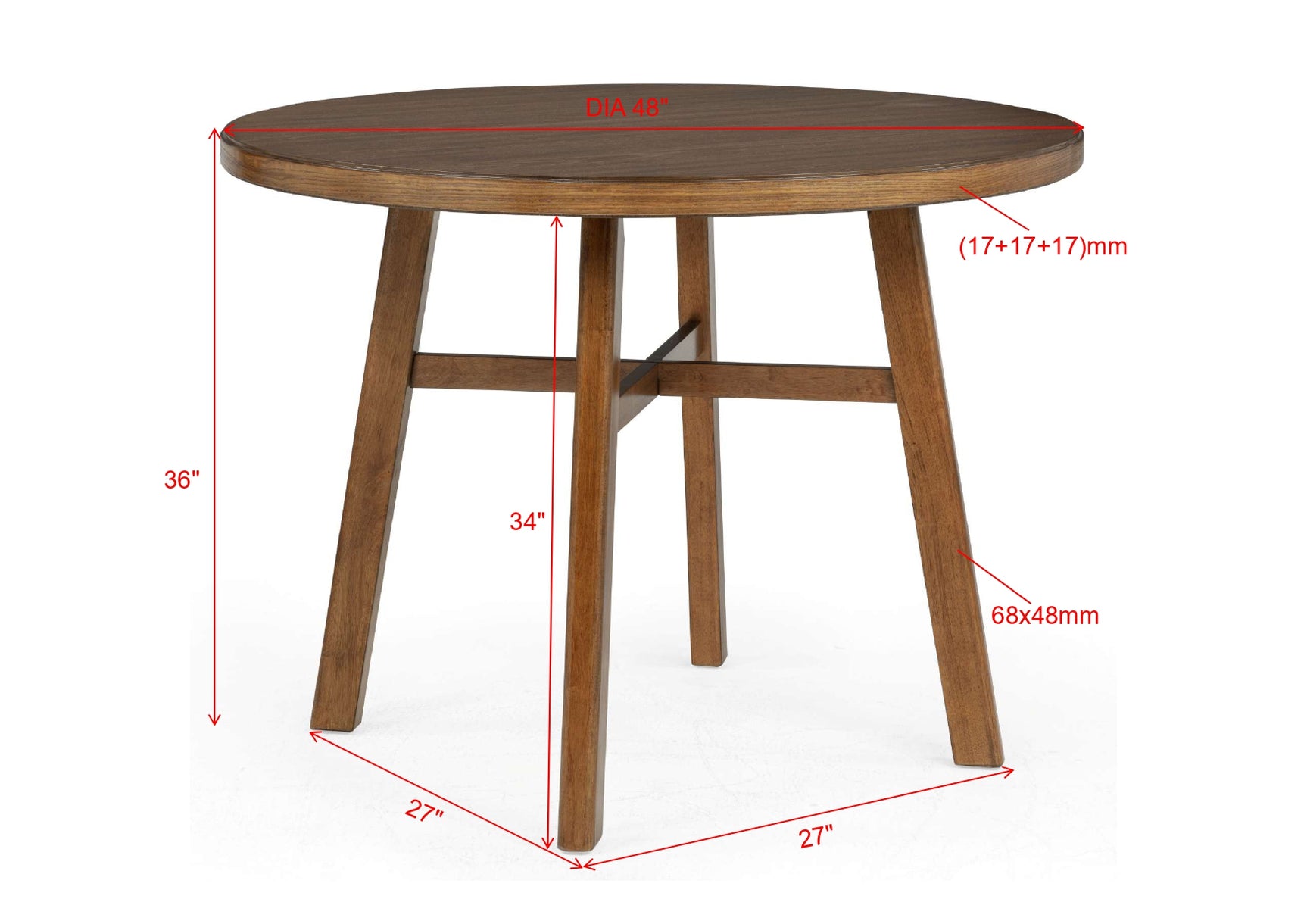 Blanche Brown Round Counter Height Set view 4