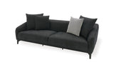 Maison Black 3-Seater Sofa - Ella Furniture