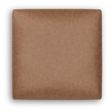 WillowBend Caramel Faux Leather Oversized Accent Ottoman