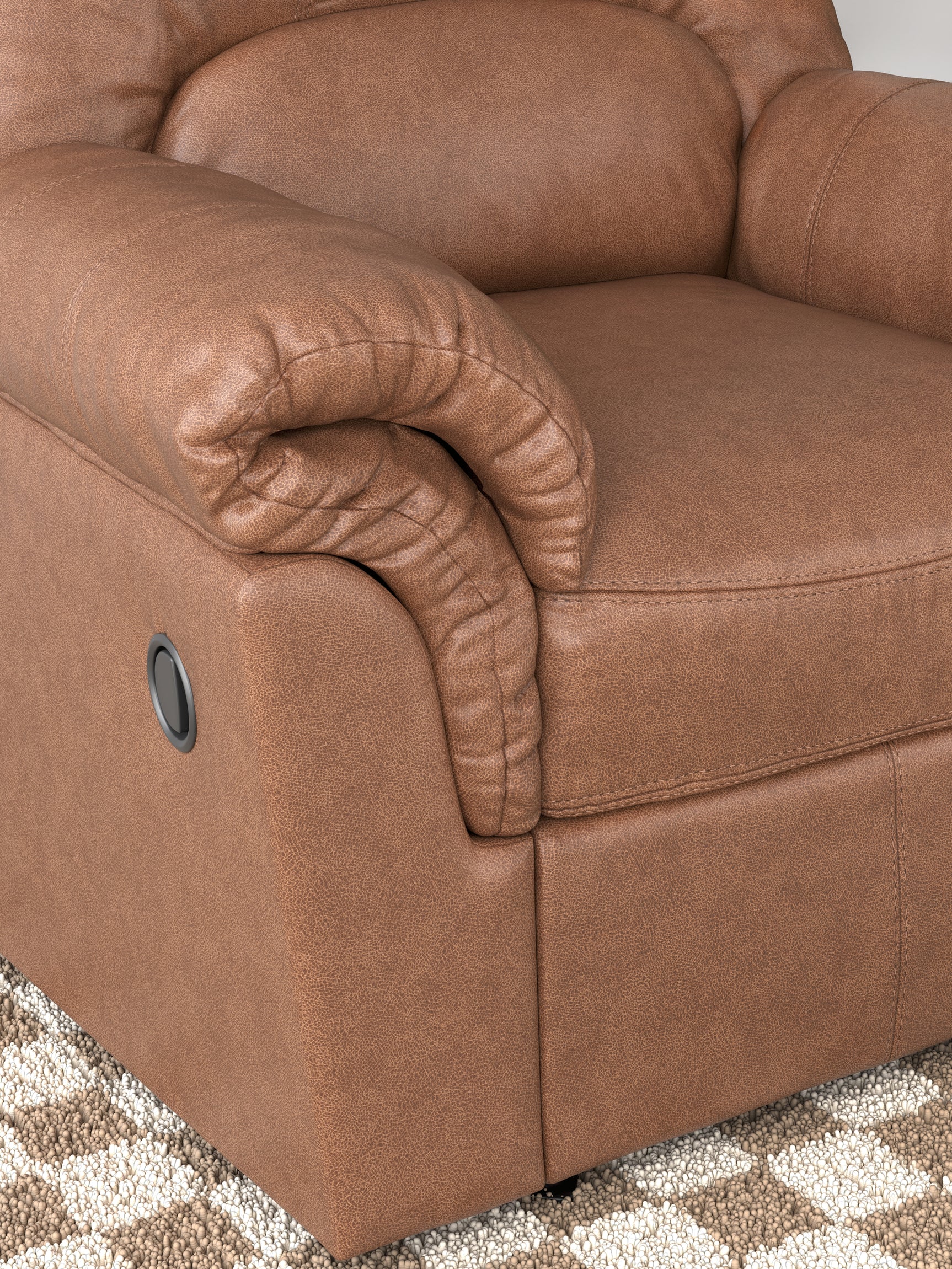 WillowBend Caramel Faux Leather Recliner