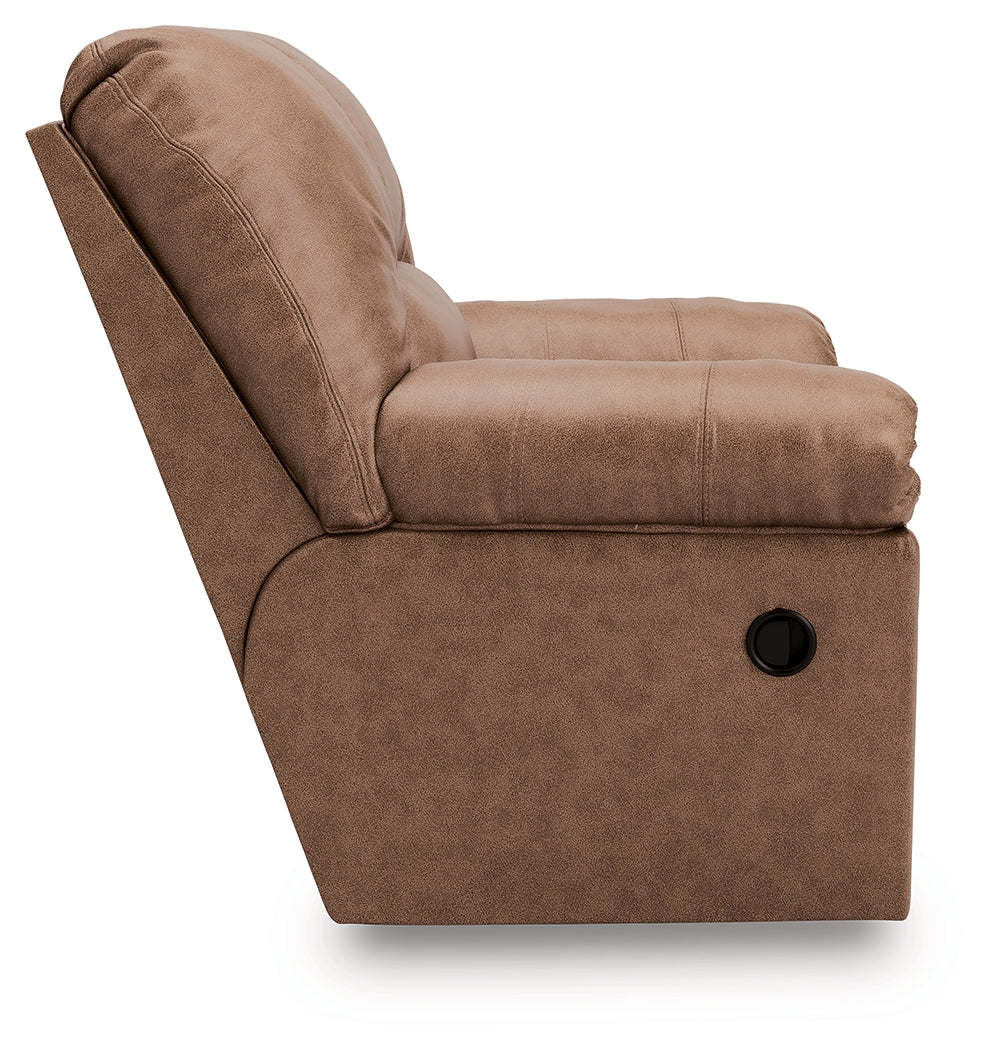 WillowBend Caramel Faux Leather Recliner