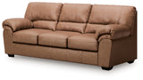 WillowBend Caramel Faux Leather Sofa