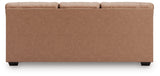 WillowBend Caramel Faux Leather Sofa