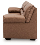 WillowBend Caramel Faux Leather Sofa