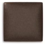 WillowBend Umber Faux Leather Oversized Accent Ottoman