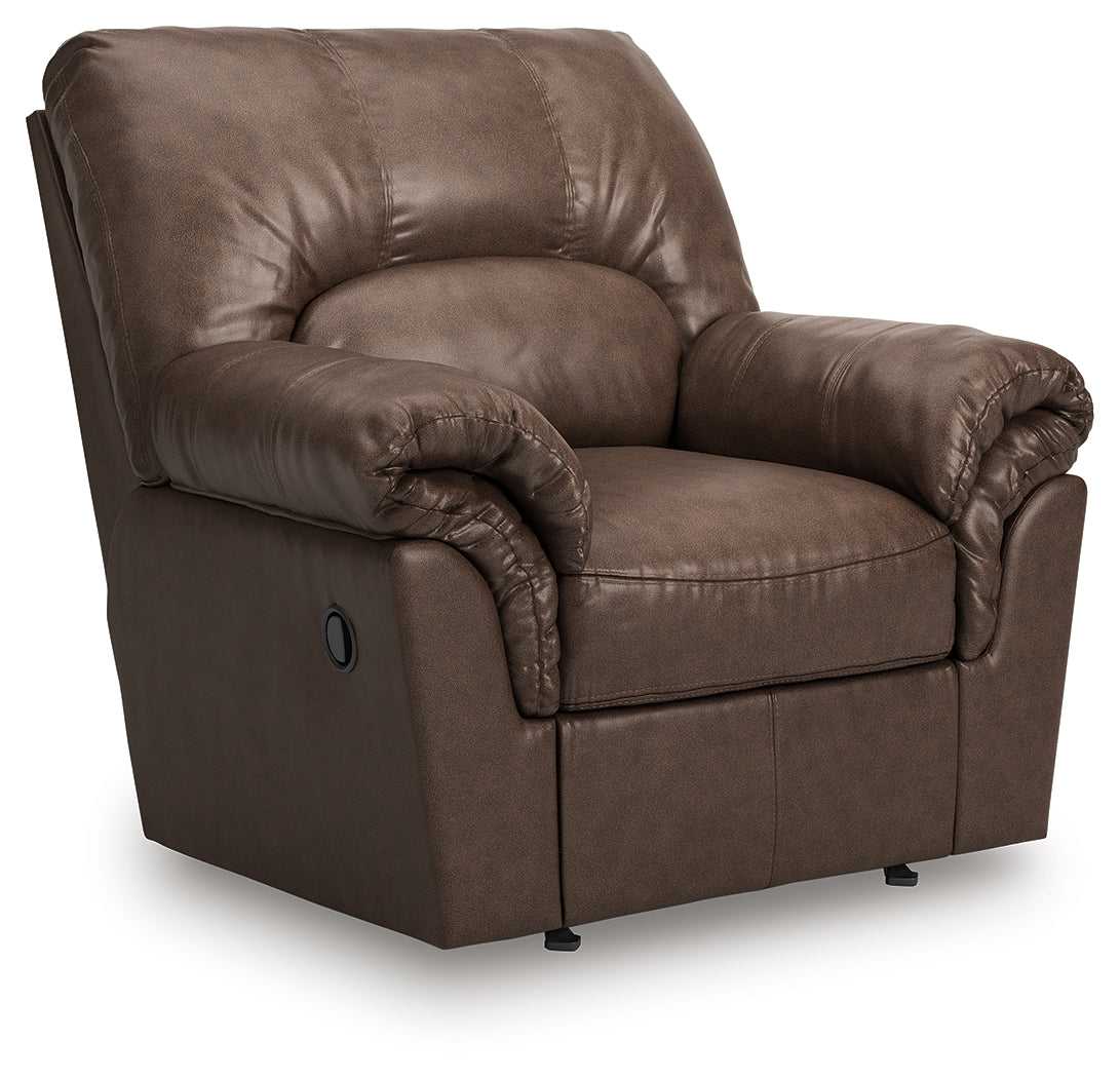 WillowBend Umber Faux Leather Recliner
