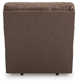 WillowBend Umber Faux Leather Recliner