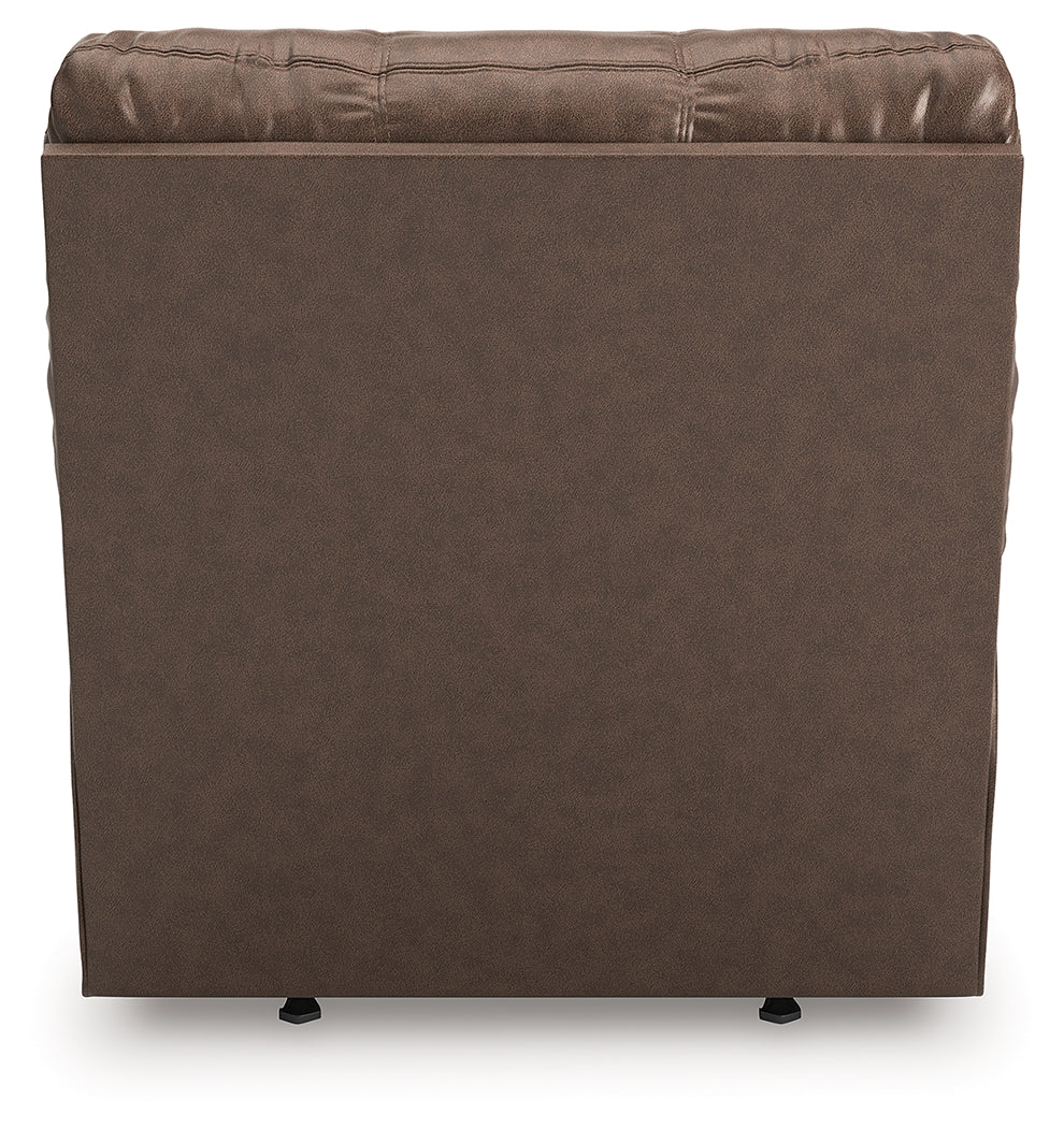 WillowBend Umber Faux Leather Recliner