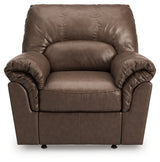 WillowBend Umber Faux Leather Recliner