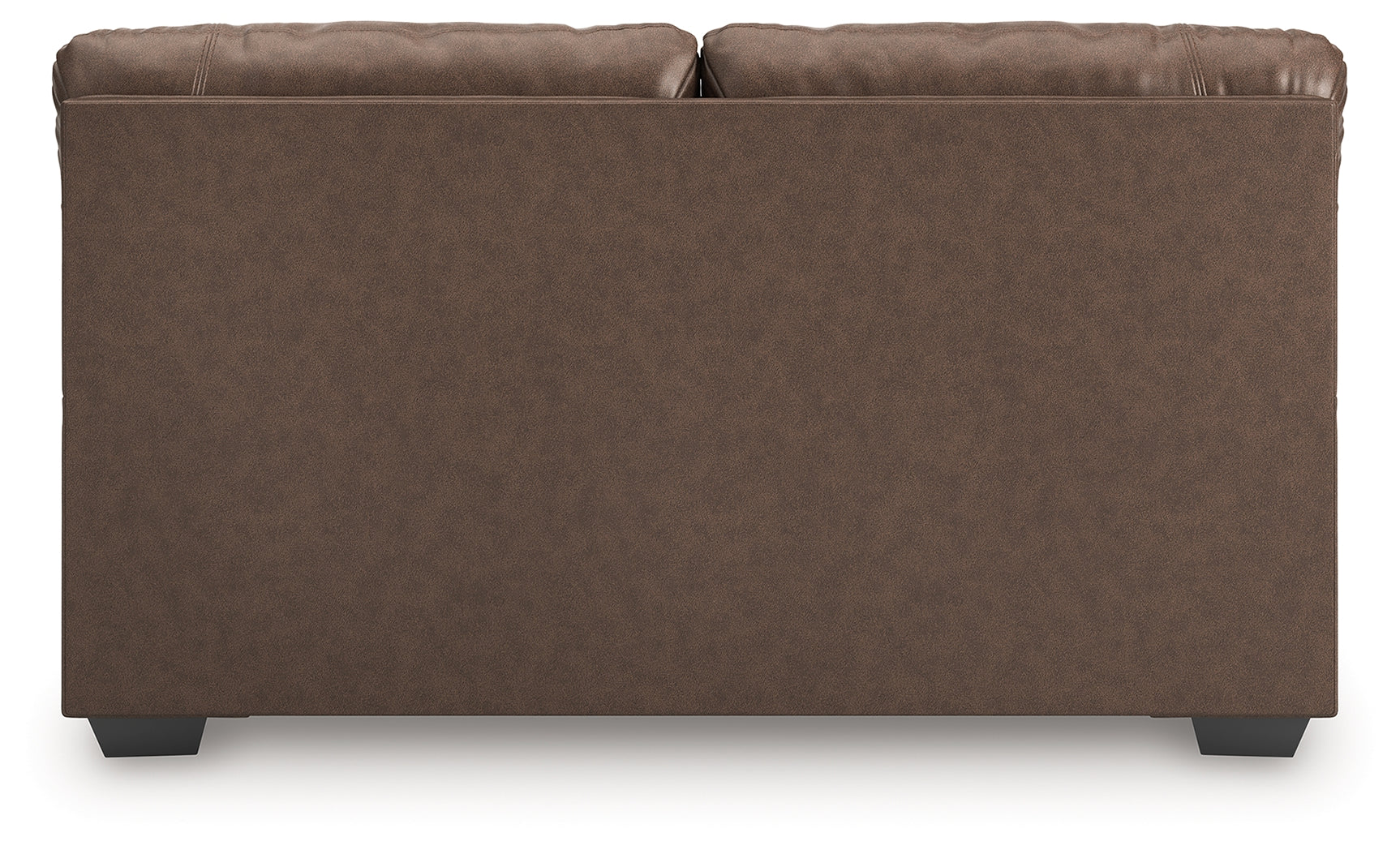 WillowBend Umber Faux Leather Loveseat