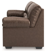 WillowBend Umber Faux Leather Loveseat