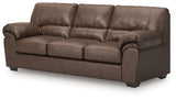 WillowBend Umber Faux Leather Sofa