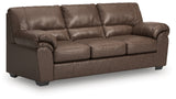 WillowBend Umber Faux Leather Sofa