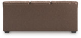 WillowBend Umber Faux Leather Sofa