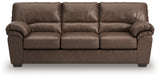 WillowBend Umber Faux Leather Sofa
