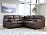 WillowBend Umber Faux Leather 2-Piece Sectional