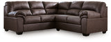 WillowBend Umber Faux Leather 2-Piece Sectional