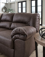 WillowBend Umber Faux Leather 3-Piece Sectional