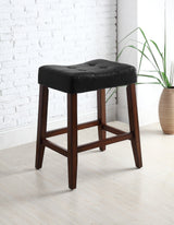 Kent Saddle Black Modern Traditinoal Fabric Wood Chair 24 - Ella Furniture