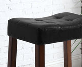 Kent Saddle Black Modern Traditinoal Fabric Wood Chair 24 - Ella Furniture