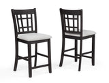 Hartwell Charcoal Black Oval Counter Height Set