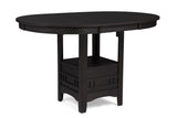 Hartwell Charcoal Black Oval Counter Height Set