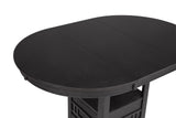 Hartwell Charcoal Black Oval Counter Height Set