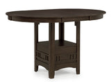 Hartwell Brown Oval Counter Height Set view 2