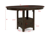 Hartwell Brown Oval Counter Height Set view 4