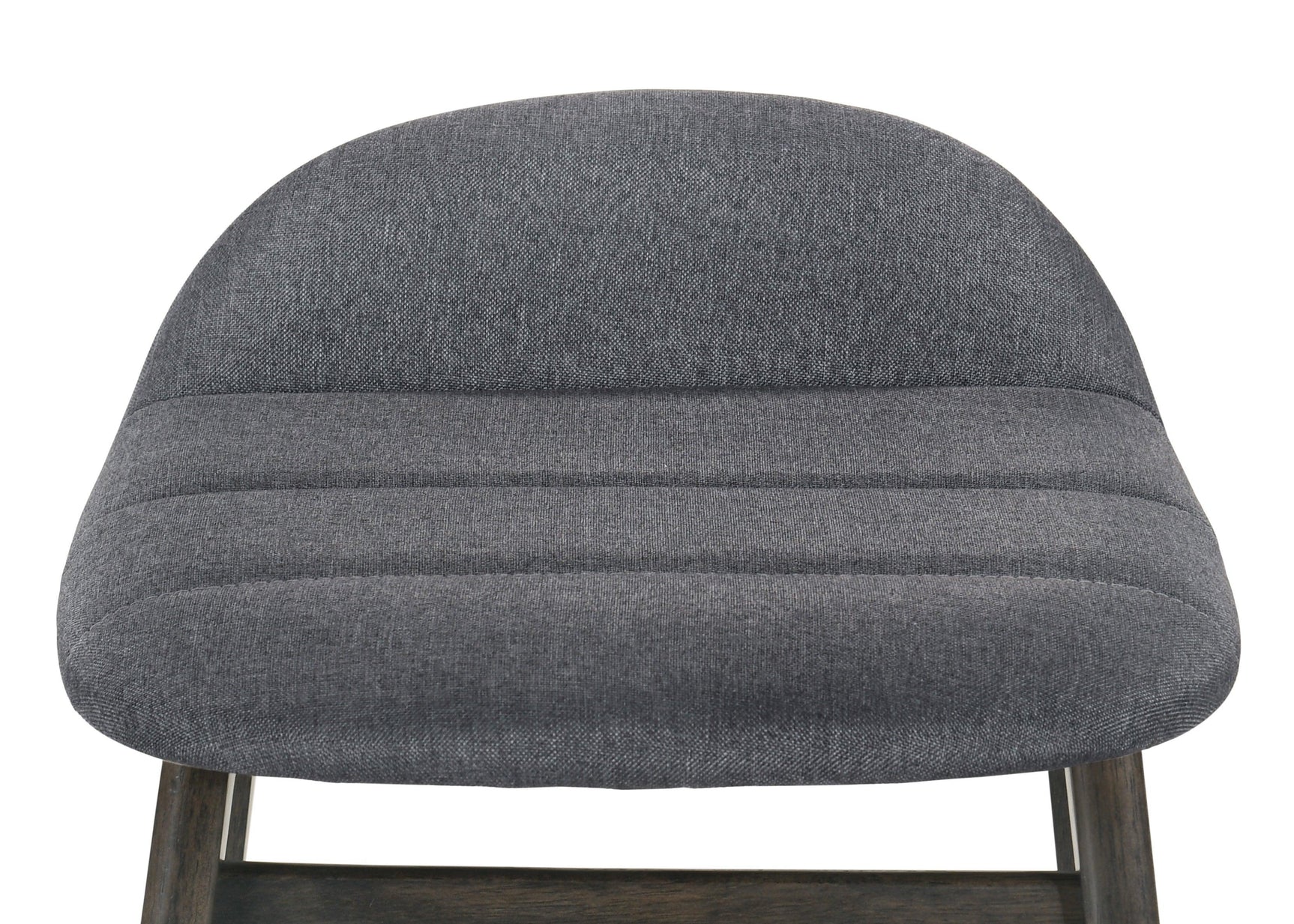 Samar Charcoal Grey Ivory Modern Fabric Wood Bar Stool - Ella Furniture