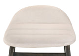 Samar Charcoal Grey Ivory Modern Fabric Wood Bar Stool - Ella Furniture
