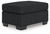 Jasmine Peaks Coal Chenille Ottoman