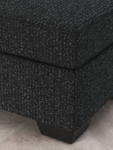 Jasmine Peaks Coal Chenille Ottoman