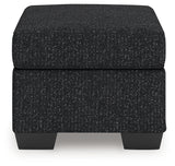 Jasmine Peaks Coal Chenille Ottoman