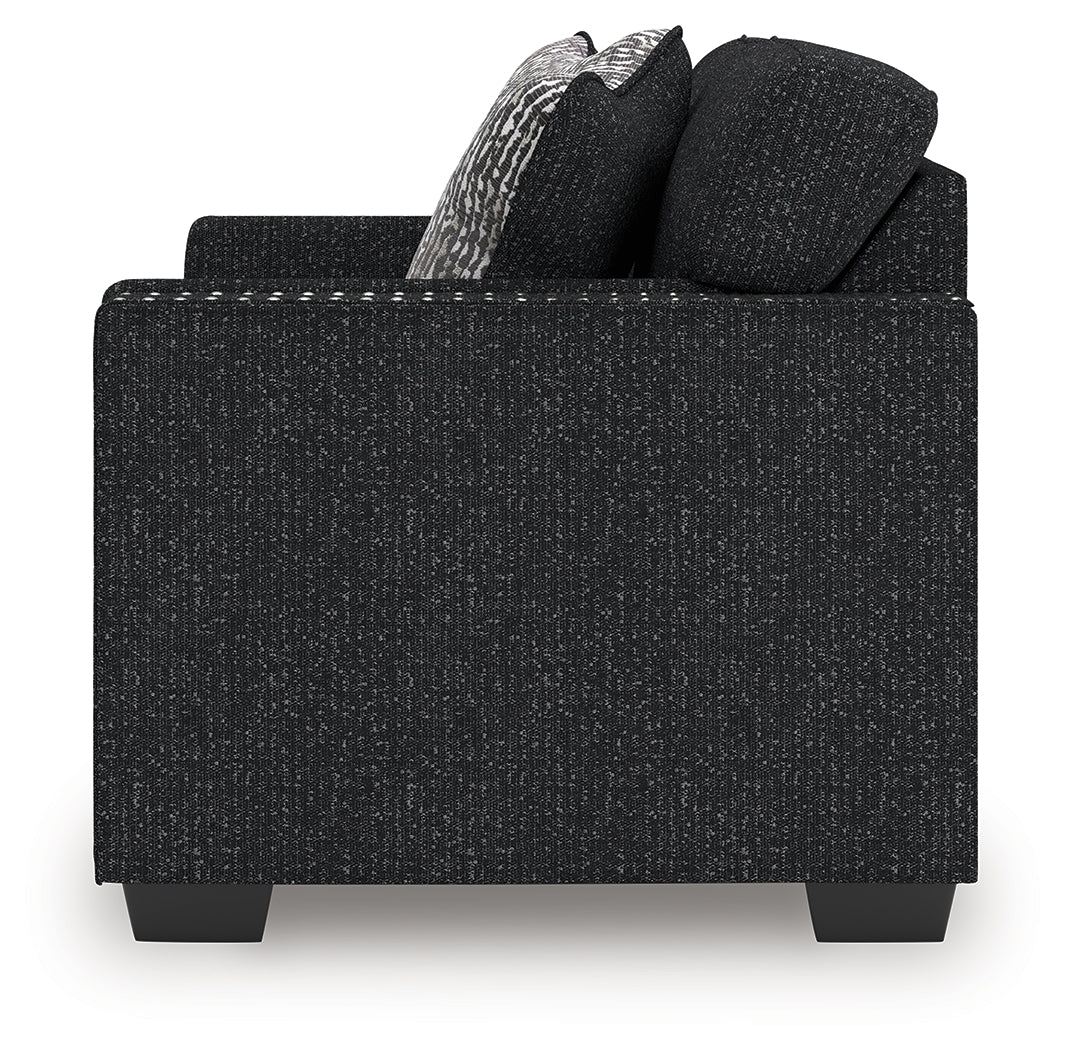 Jasmine Peaks Coal Chenille Loveseat