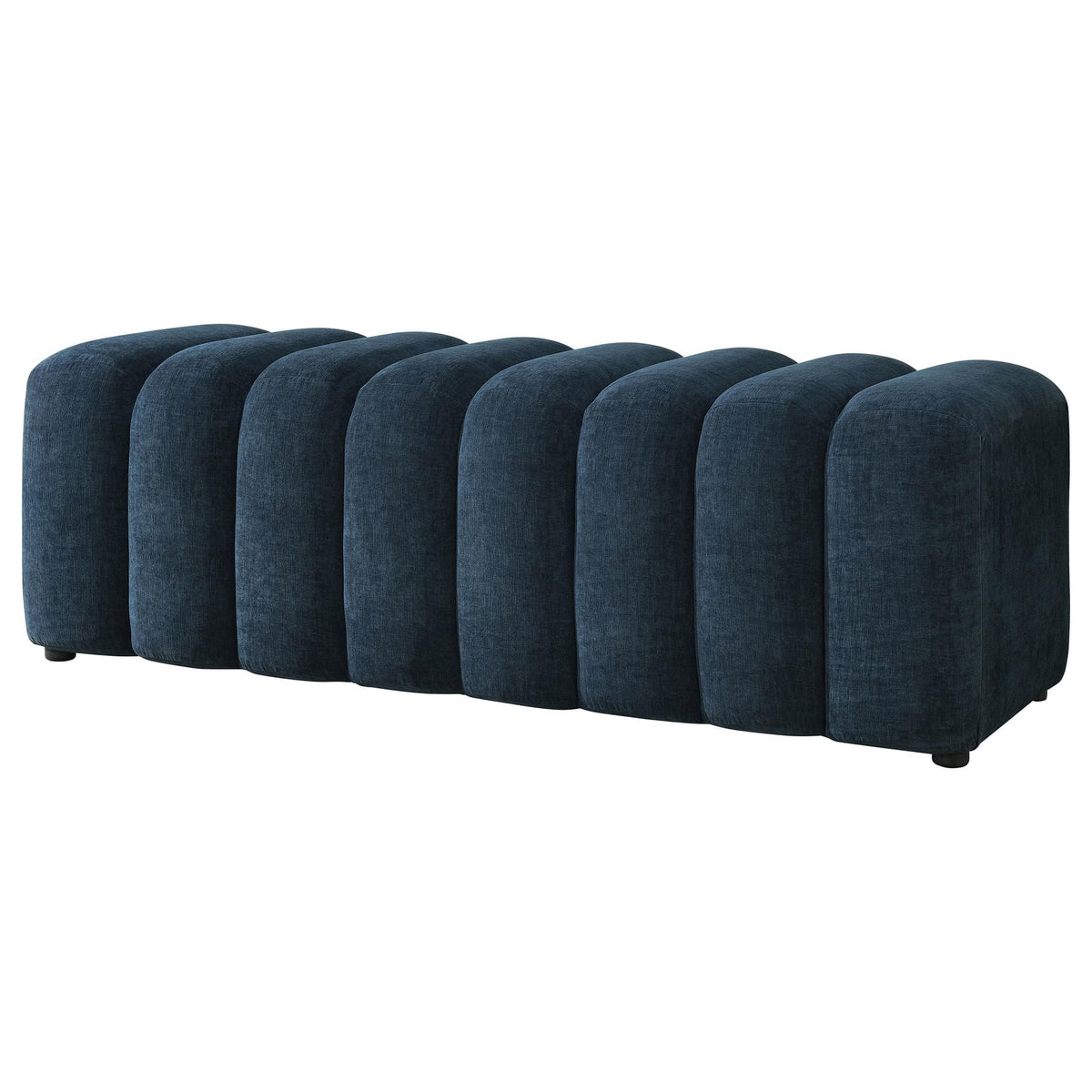 Summer Upholstered Channel Accent Bench Navy — product image 3