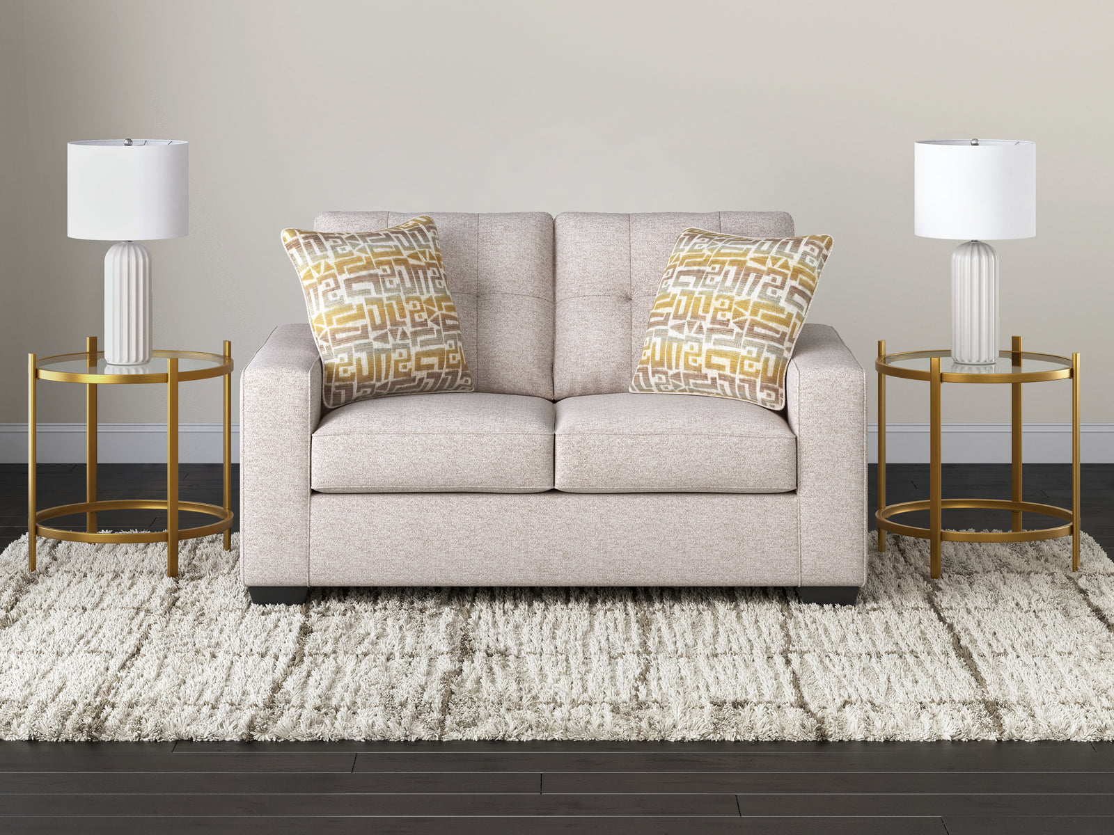 Larimer Stone Chenille Loveseat