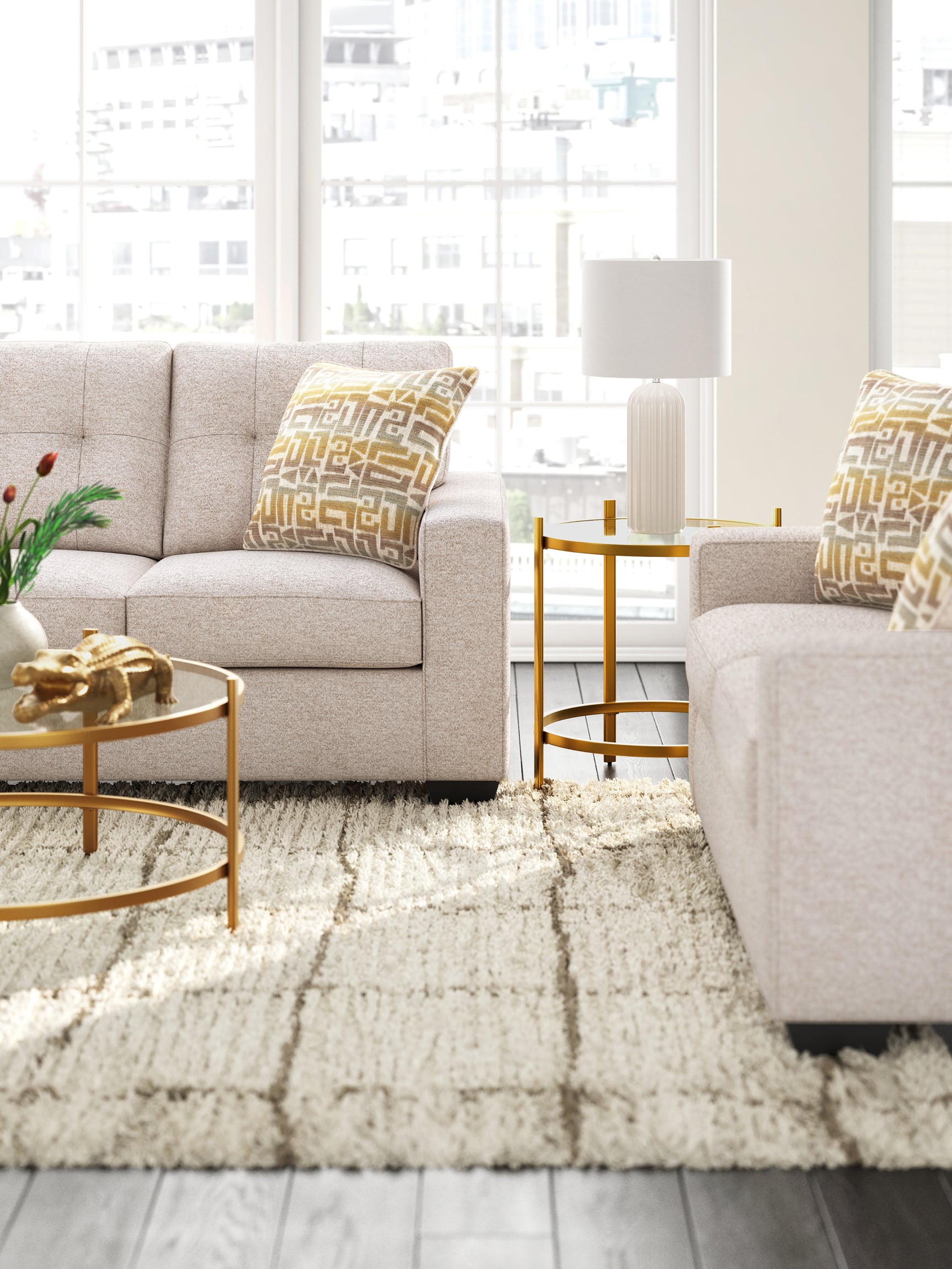 Pearlox Gold Table (Set of 3)