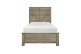 Gray Modern Traditional Rustic Solid Wood And Veneers Panel Bedroom Set - Ella Furniture