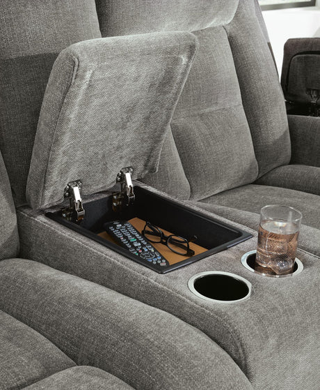 Mixed Shadow Motion Sofa and Loveseat — detail view