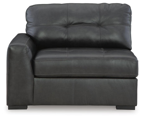 Brindley Fog 4-Piece Sectional with Ottoman — front view