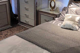 Dubai Metallic Silver LED Panel Bedroom Set