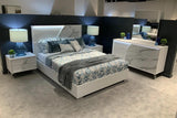 Sofia White Modern Contemporary High Gloss Lacquer Solid Wood Marble Top Bedroom Set - Ella Furniture