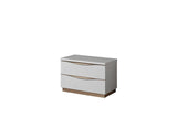 Kharma White And Gold Modern Contemporary High Gloss Lacquer Solid Wood 5-Drawers Chest - Ella Furniture