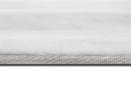Rabbit Pure White Modern Transitional Art Silk Shine Rug - Ella Furniture