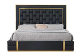 Marbella Black Storage Platform Queen Bed
