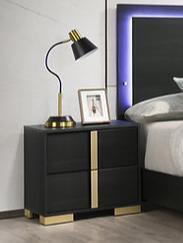 Aubrey Black Nightstand